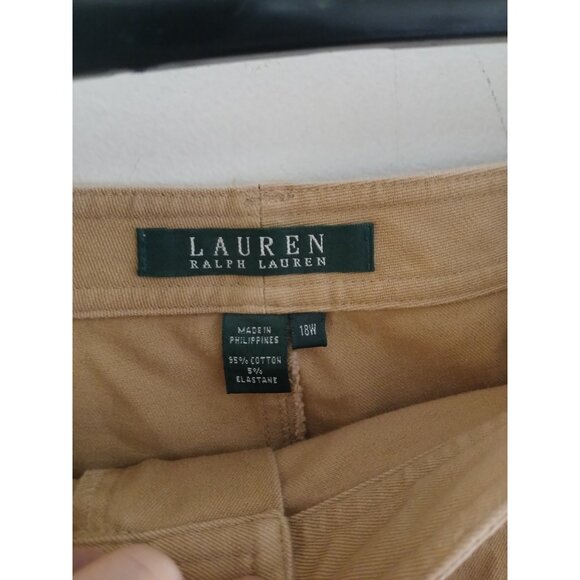 Lauren Ralph Lauren Women's 18w Chino Khaki Beige Casual Work Pants Preppy Work - Picture 5 of 6